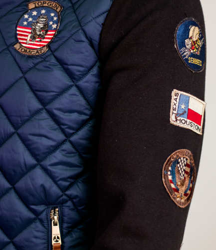 Куртка-реглан Top Gun Quilted Fleece Hoodie with Patches M Blue TGJ1645BLM - Фото 4 Куртка-реглан Top Gun Quilted Fleece Hoodie with Patches M Blue TGJ1645BLM - изображение 4