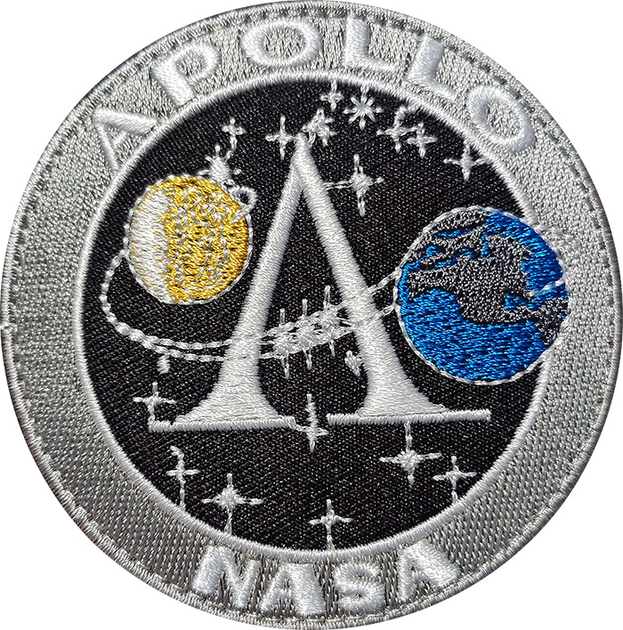 Нашивка Nasa Apollo Grey US19 - зображення 1