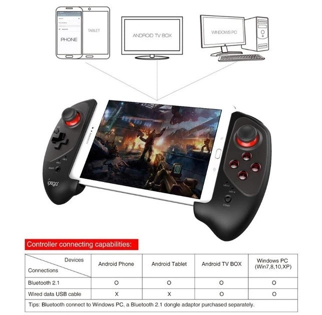Bluetooth джойстик iPega PG-9083 ігровий бездротовий джостик для телефону блютуз геймпад контролер для Android PC Smart TV, Black - зображення 2