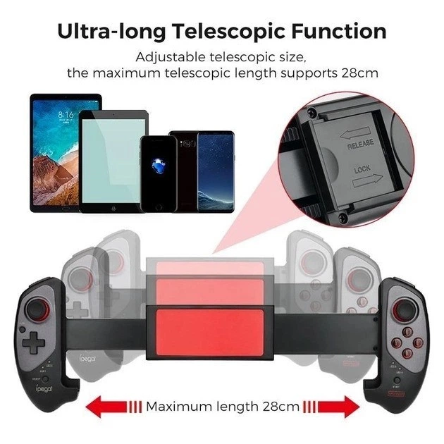 Bluetooth джойстик iPega PG-9083 ігровий бездротовий джостик для телефону блютуз геймпад контролер для Android PC Smart TV, Black - зображення 6