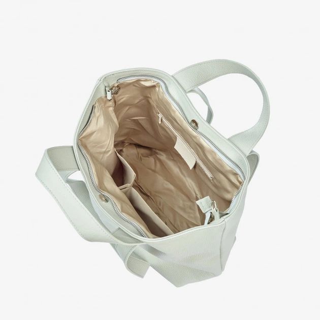 Сумка женская кожаная с двумя парами ручек шоппер средняя Regina Notte Shopper 2771 Зеленый чай - изображение 4