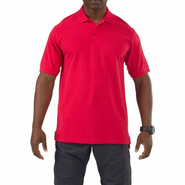 Футболка поло 5.11 Tactical Professional Polo - Short Sleeve 5.11 Tactical Range Red S (Червоний) - зображення 1