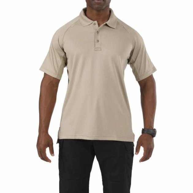 Футболка поло 5.11 Performance Polo - Short Sleeve Synthetic Knit 5.11 Tactical Silver Tan 3XL (Тан) Тактическая - изображение 1