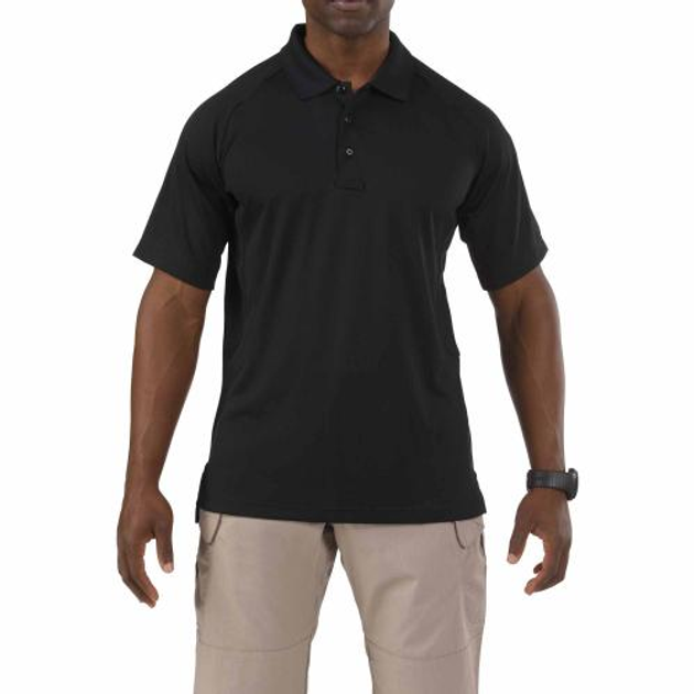 Футболка поло 5.11 Performance Polo - Short Sleeve Synthetic Knit 5.11 Tactical Black XL (Черный) Тактическая - изображение 1
