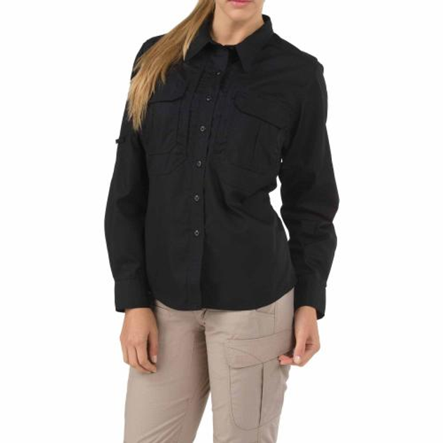 Женская рубашка 5.11 Women's TACLITE Pro Long Sleeve Shirt 5.11 Tactical Black, S (Черный) Тактическая - изображение 1