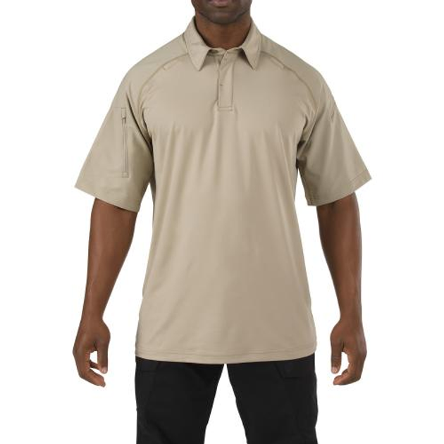 Футболка поло 5.11 Rapid Perfomance Polo - Short Sleeve 5.11 Tactical Silver Tan 3XL (Тан) Тактическая - изображение 1