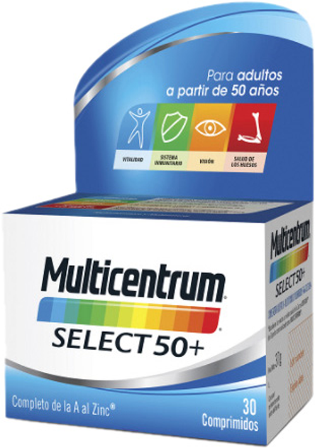 Комплекс мультивітамінів Multicentrum Select 50+ 30 таблеток (8430254056300) - зображення 1