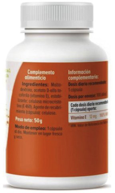 Вітаміни Sanon Vitamina E 100 капсул De 550 мг (8431081505115) - зображення 1