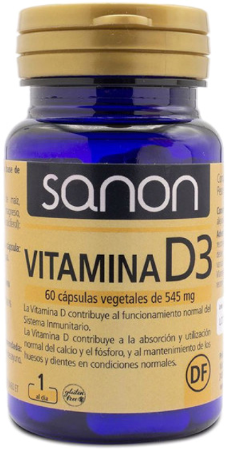 Вітаміни Sanon Vitamina D3 De 545 мг 60 капсул (8436556086908) - зображення 1