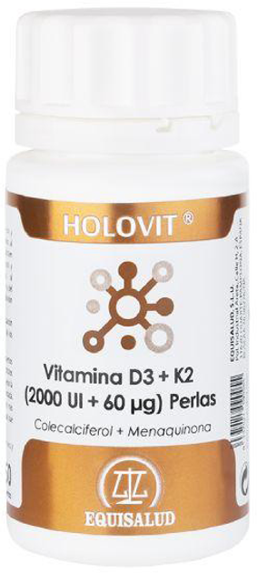 Вітаміни Equisalud Holovit Vitamina D3 2000 Ui K2 60 Ug 50 капсул (8436003026068) - зображення 1