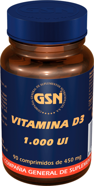 Вітаміни Gsn Vitamina D3 1000 UI 90 таблеток (8426609020577) - зображення 1