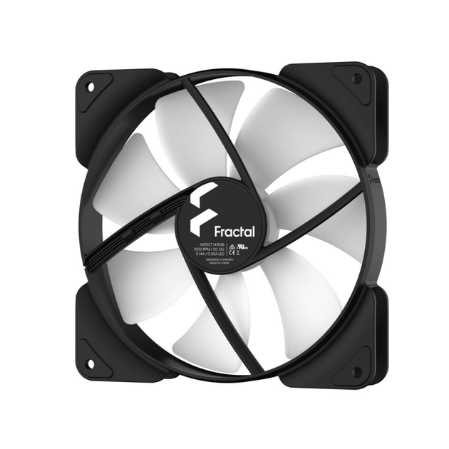 Кулер для корпусу Fractal Design Aspect 14 RGB PWM Black Frame 140мм - Фото 2 Кулер для корпусу Fractal Design Aspect 14 RGB PWM Black Frame 140мм - зображення 2