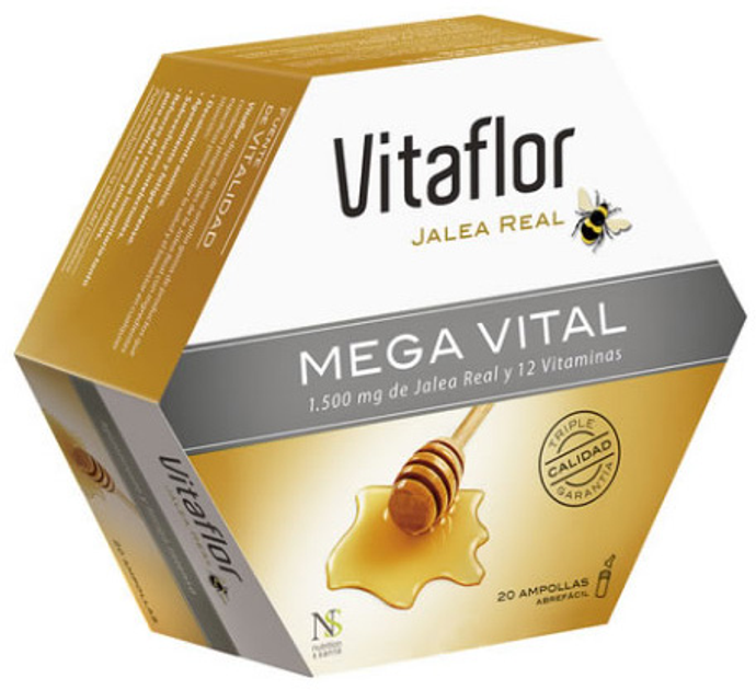 Suplement diety Vitaflor Mega Vital 20 Fiolek 200ml (3175681098046) - obraz 1