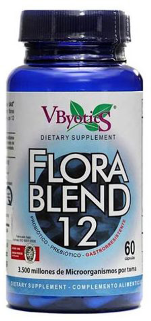 Харчова добавка Vbyotics Flora Blend 12 60 капсул (4512546565555) - зображення 1