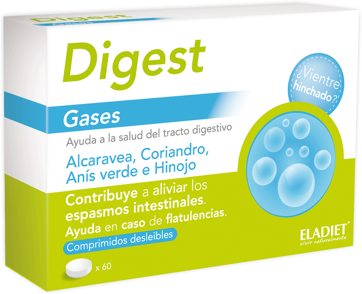 Харчова добавка Eladiet Bigest Digest gases 60 таблеток (8420101000112) - зображення 1