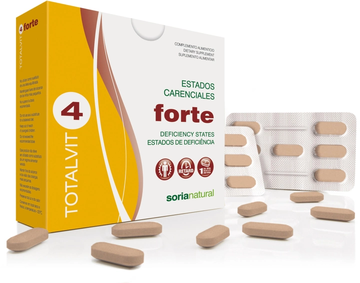 Харчова добавка Soria Totalvit 4 Forte 1035 мг 28 таблеток (8422947128043) - зображення 1