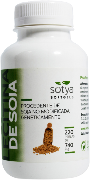 Suplement diety Sotya Lecytyna Sojowa 740 mg 220 Perel (8427483002086) - obraz 1