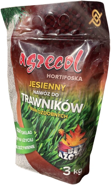 Удобрение Agrecol Hortifoska осеннее для газонов 3 кг (5902341006299) - Фото 2 Удобрение Agrecol Hortifoska осеннее для газонов 3 кг (5902341006299) - изображение 2