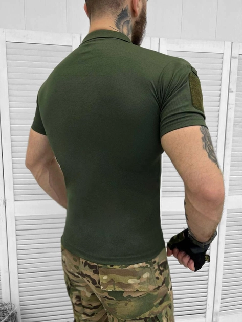 Тактична футболка поло Single Sword, для військових, Оліва, S - зображення 2