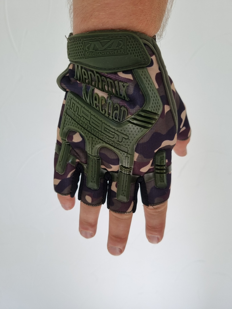Тактические перчатки без пальцев Mechanix Mpact , Мультикам, размер XL - изображение 2