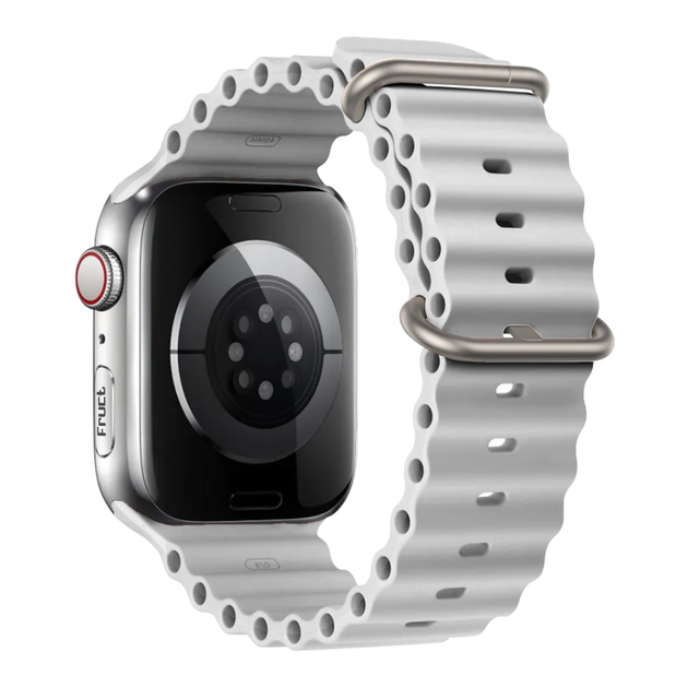 Силиконовый ремешок Fruct Ocean для Apple Watch 38/40/41/42 mm White - изображение 2