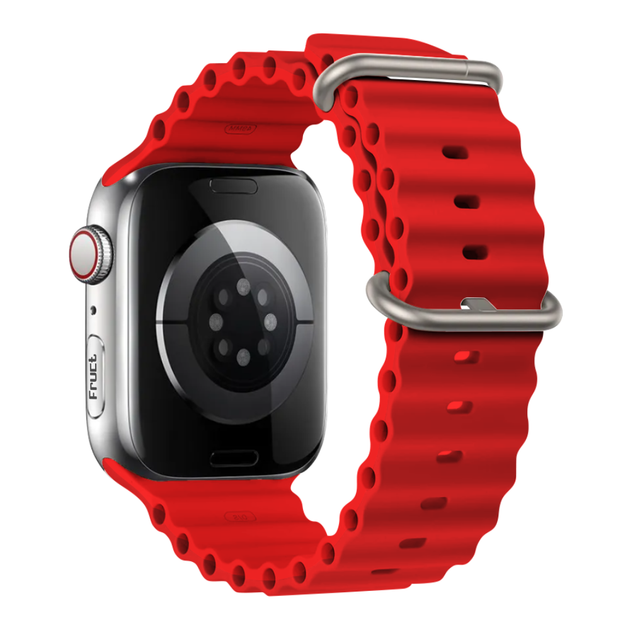 Силиконовый ремешок Fruct Ocean для Apple Watch 42/44/45/46/49 mm Red - изображение 2