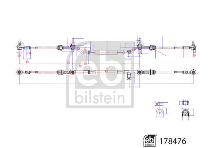 Поперечная рулевая тяга FEBI BILSTEIN 178476FE - изображение 1