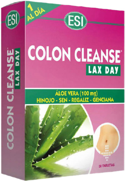 Suplement diety Esi Aloe Vera Colon Cleanse LaxDay 30 tabletek (8008843001361) - obraz 1