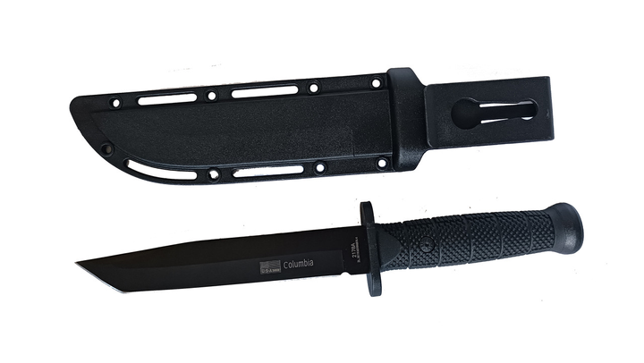 Нож Tactical Columbia военный 2 черный (00-00010691) - изображение 1