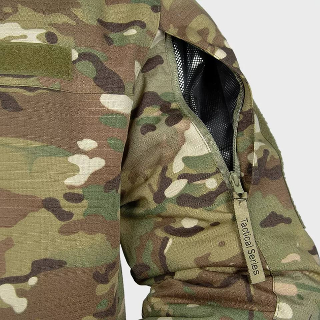 Мужская зимняя куртка с капюшоном на молнии из Рип-стоп водоотталкивающая и ветронепронницаемая на манжетах резинки велкро панели на рукавах M (Kali) - изображение 2