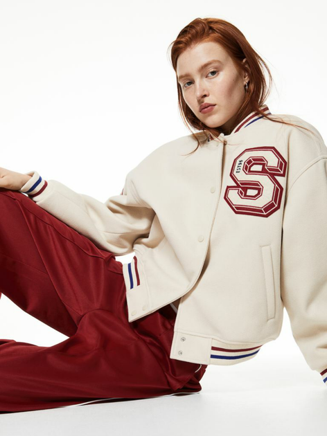 Жіночий бомбер H&M (56123) XS Світло-бежевий - изображение 6