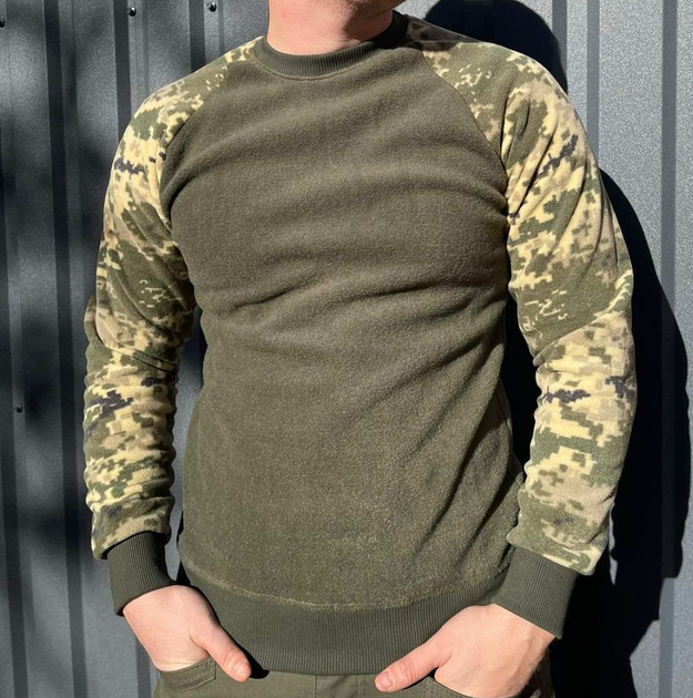 Тактический мужской флисовый свитер Олива-пиксель 4XL (Kali) - изображение 1