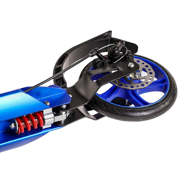 Двухколесный детский самокат для мальчиков с амортизаторами Best Scooter Factor Синий - изображение 6