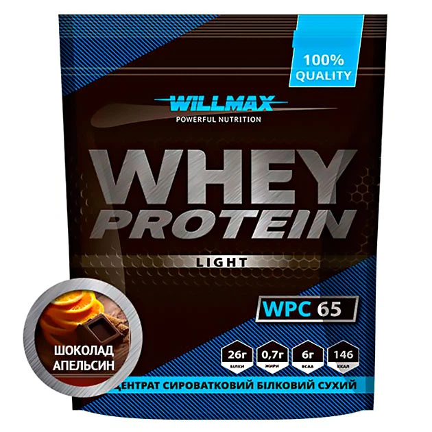 Протеин Willmax Whey Protein 65 Light 1000 г Шоколад - Апельсин (3567377) - Фото 1 Протеин Willmax Whey Protein 65 Light 1000 г Шоколад - Апельсин (3567377) - изображение 1