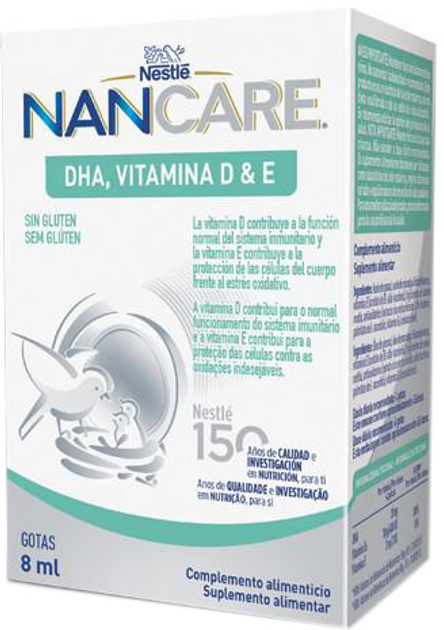 Витамины Nestle Nancare Dha Vitamina D E 8мл (8000300401776) – фото ...