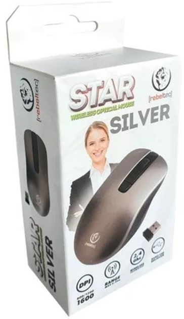 Mysz Rebeltec Star Wireless Srebrna (RBLMYS00058) - obraz 3