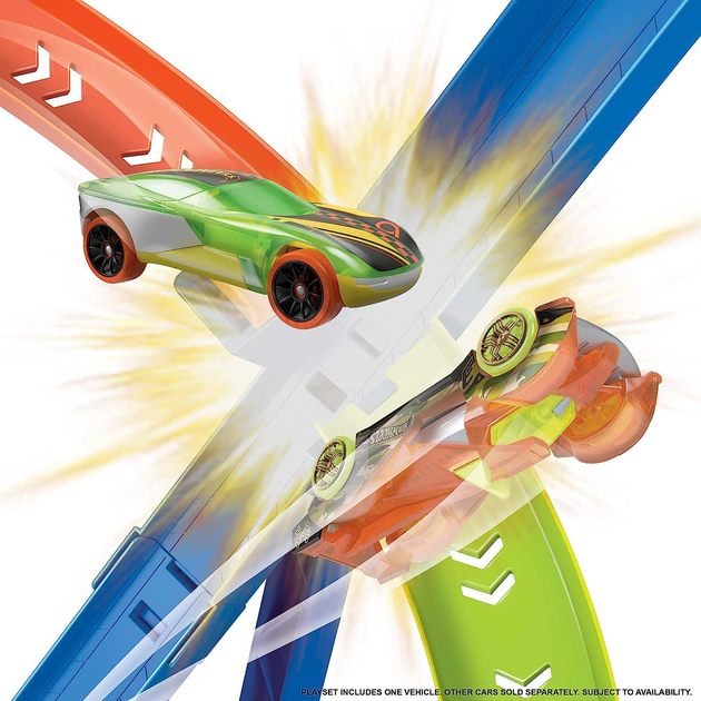 ミニカー Hot Wheels Spiral Speed Crash Hot Wheels Action Spiral Speed Race & Crash Track Set with