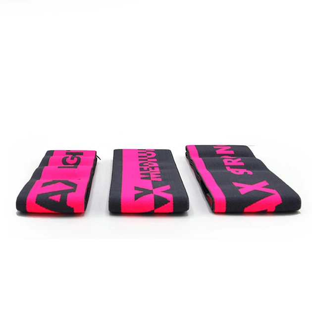 Набір тканевих гумок для фітнесу та спорту MadMax MFA-305 Hiploop set 3 pcs. Grey/Pink - изображение 6