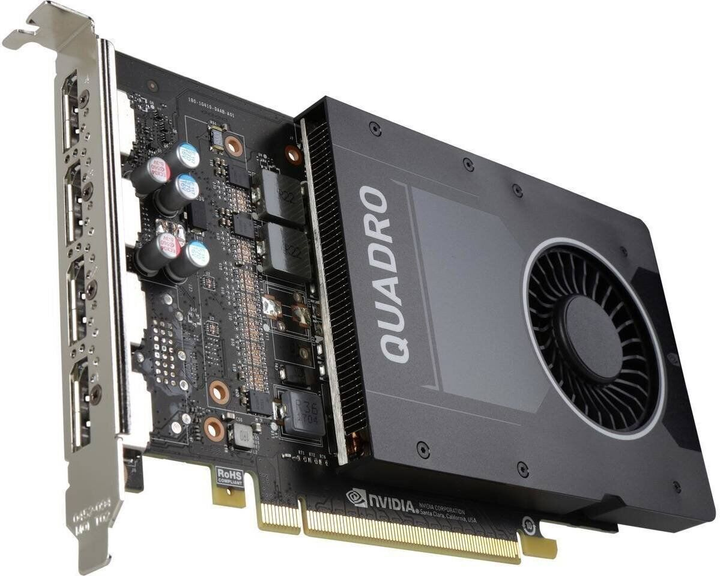 Дискретная видеокарта nVidia Quadro P2000, 5 GB GDDR5, 160-bit / 4x ...