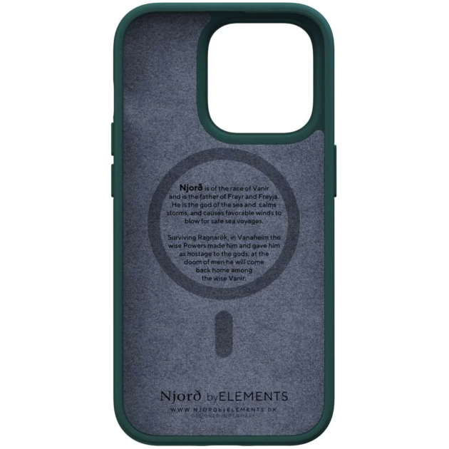Чехол накладка Njord Salmon Leather MagSafe Case Green для iPhone 14 Pro Max (NA44SL02) - Фото 2 Чехол накладка Njord Salmon Leather MagSafe Case Green для iPhone 14 Pro Max (NA44SL02) - изображение 2