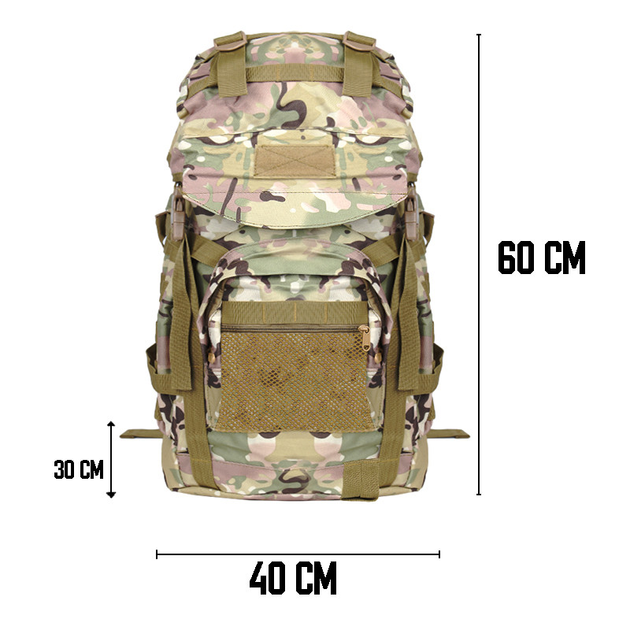 Рюкзак тактичний AOKALI A51 50L Outdoor (Camouflage CP) камуфляжний армійський водонепроникний - зображення 1
