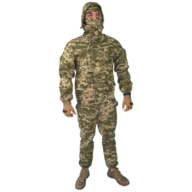 Демисезонный мужской Костюм Горка Куртка + Брюки + Подтяжки / Полевая Форма пиксель размер M - изображение 1