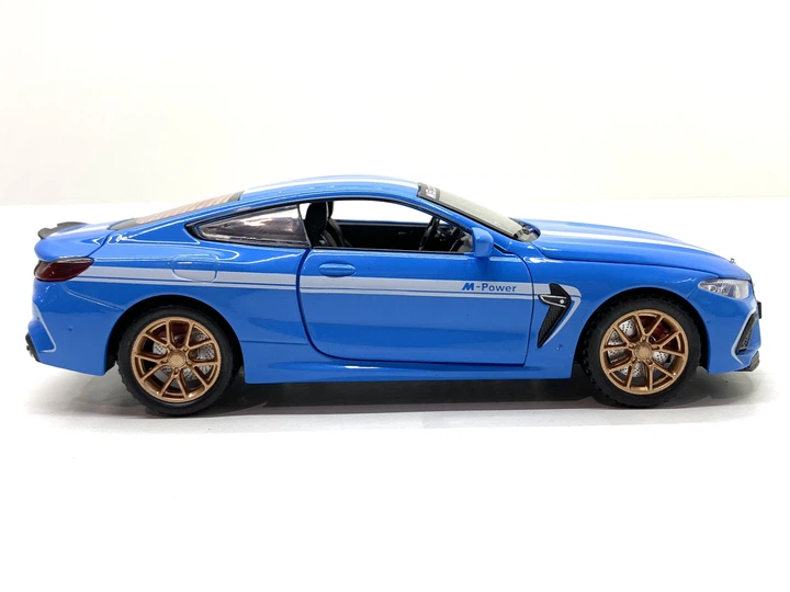 Машинка металлическая Авто Эксперт BMW M8 1:32 открываются двери и багажник Синяя (LF-04412) - изображение 3