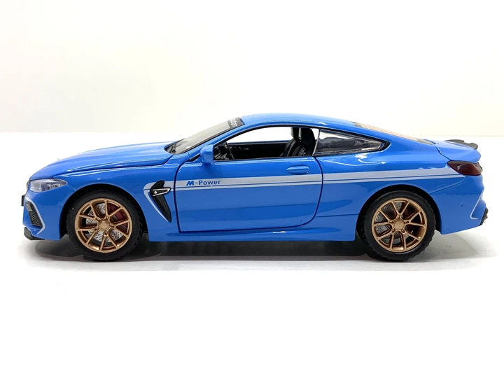 Машинка металлическая Авто Эксперт BMW M8 1:32 открываются двери и багажник Синяя (LF-04412) - изображение 11