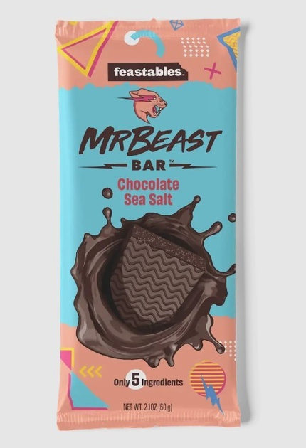 Черный шоколад с морской солью Feastables MrBeast Sea Salt Dark ...