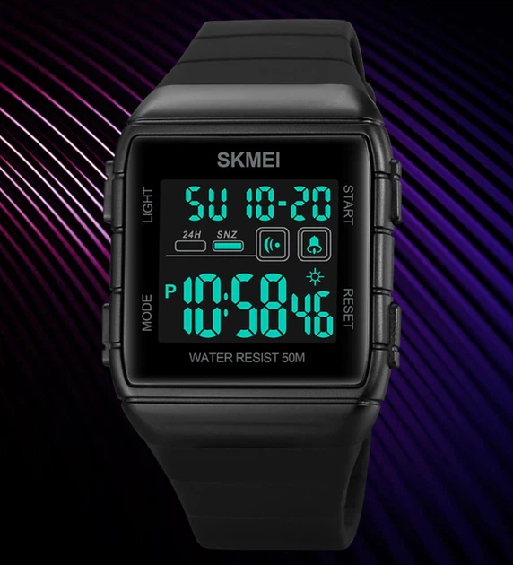 Чоловічий водостійкий спортивний тактичний годинник Skmei Hakaton Pro - изображение 5