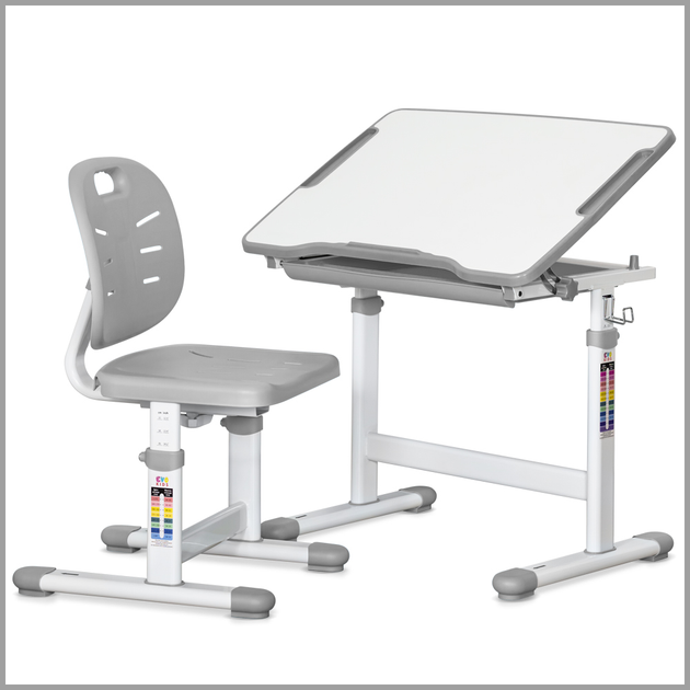 Комплект Evo-kids Evo-06 Ergo Grey (стол + стул) (Evo-06 Ergo G) - изображение 2
