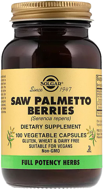 Харчова добавка Solgar Saw Palmetto Berrries 100 капсул (33984040236) - зображення 1