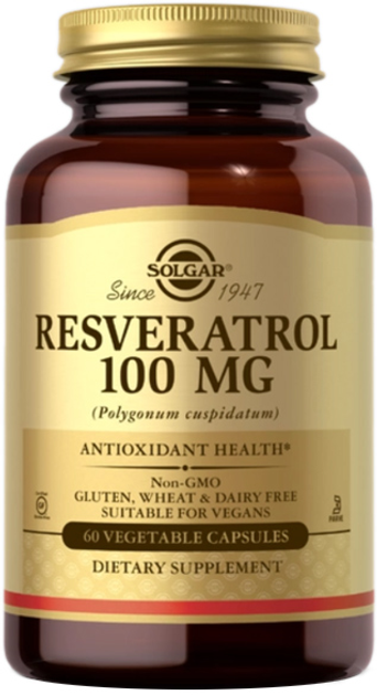 Suplement diety Solgar Resveratrol 100mg 60 kapsułek (33984023352) - obraz 1