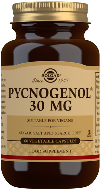 Suplement diety Solgar Pycnogenol 30mg 60 kapsułek (33984023048) - obraz 1